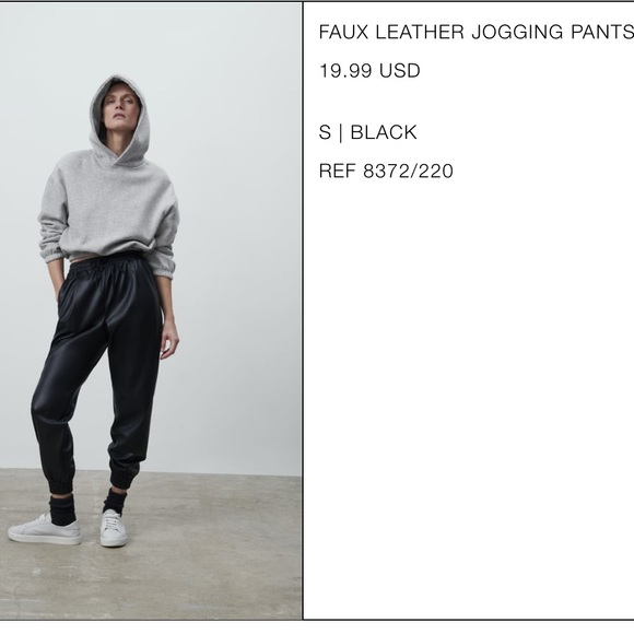 Zara Leather joggers - Picture 1 of 1